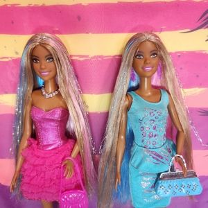 Fantasy Rainbow hair barbies 🌈